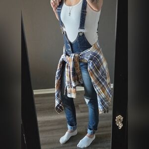 George Blue and Brown Plaid Shirt